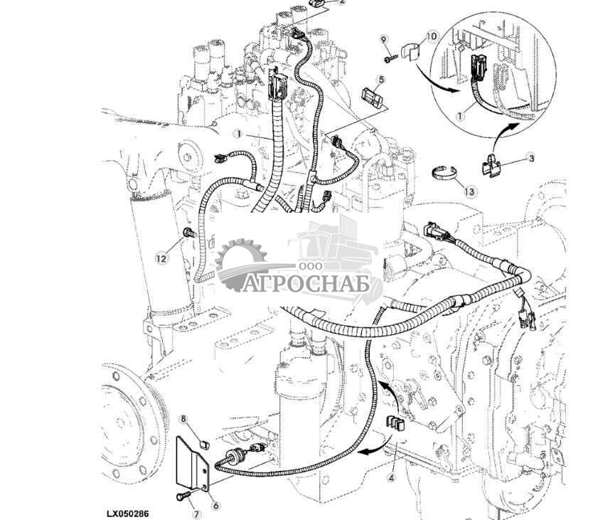 ЖГУТ ТРАНСМИССИИ (ЗАДНИЙ) 